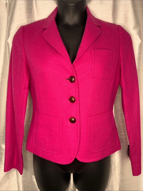 J. Crew Jackets & Blazers - J Crew Robert Noble Scottish Wool Blazer Hot Pink Original Garment Bag Womens 10
